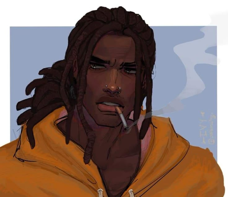 Locs Drawing Reference Male, Black Manga Characters Male, Black Character Concept Art, Black Man Oc Art, Black Hair Male Face Claim, Black Faceclaim Male, Black Art Male, Adronymous Hair, Guys Hair Drawing