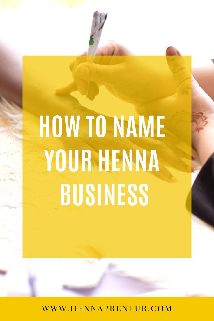 someone writing on a piece of paper with the words how to name your henna business