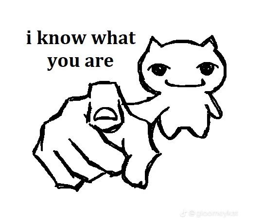 a drawing of a person holding an animal with the words i know what you are