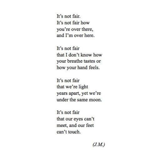 a poem written in black and white with the words it's not fair, it's not fair