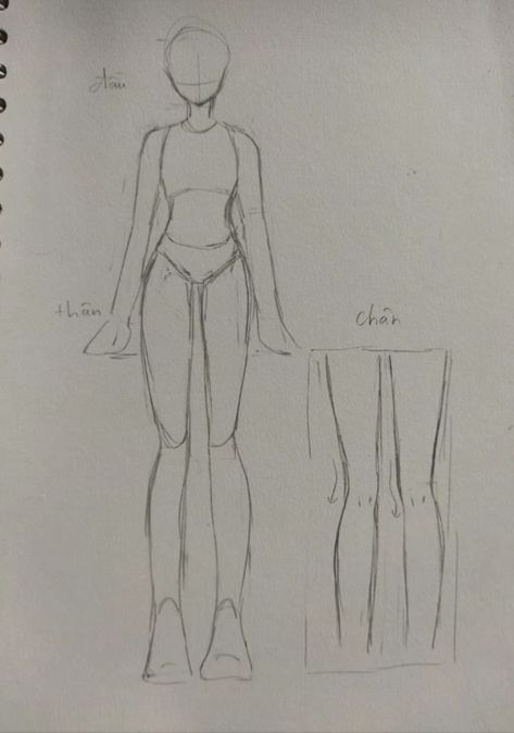 a drawing of a woman's body and pants