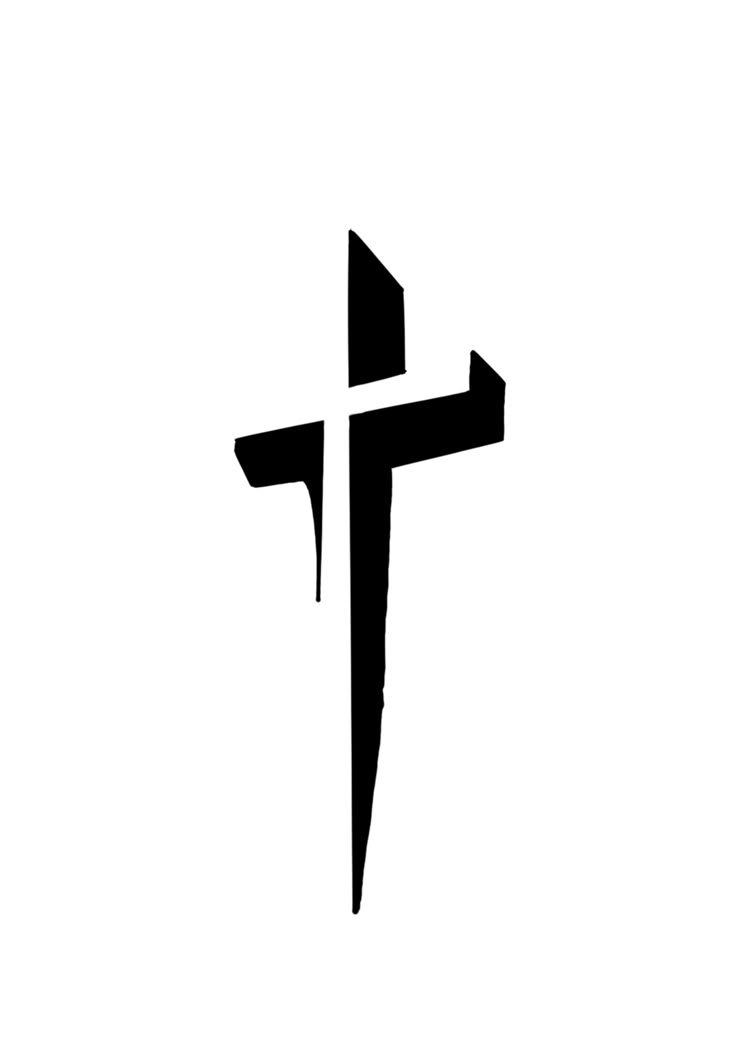 a black and white photo of a cross