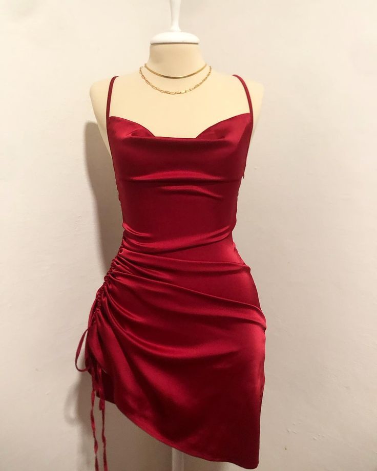 Item Details £º Fabric: Satin Silhouette: Sheath Sleeves: Sleeveless Short Red Prom Dresses, Hot Prom Dress, One Shoulder Prom Dress, Red Homecoming Dresses, Short Party Dress, Satin Short, Dress Homecoming, Sequin Prom Dresses, Prom Dresses Vintage