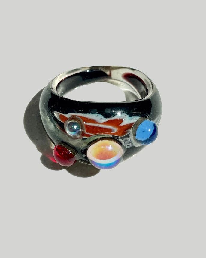 Karo Koru, Aurora Ring, Background Style, Bling Bags, Resin Coasters, Aesthetic Rooms, Dope Jewelry, Midnight Sun, Cabochon Ring