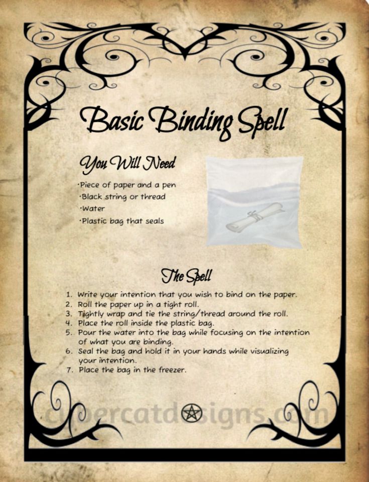 Basic Binding Spell | Book of Shadows Binding Spell, Banishing Spell, Witchcraft Spells For Beginners, Charmed Book Of Shadows, Spells For Beginners, Easy Spells, Wiccan Symbols, Wiccan Magic, Witch Spirituality