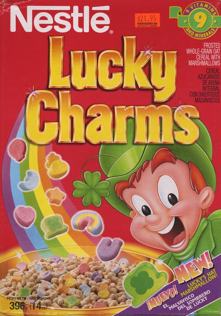 lucky charms cereal is shown in the box