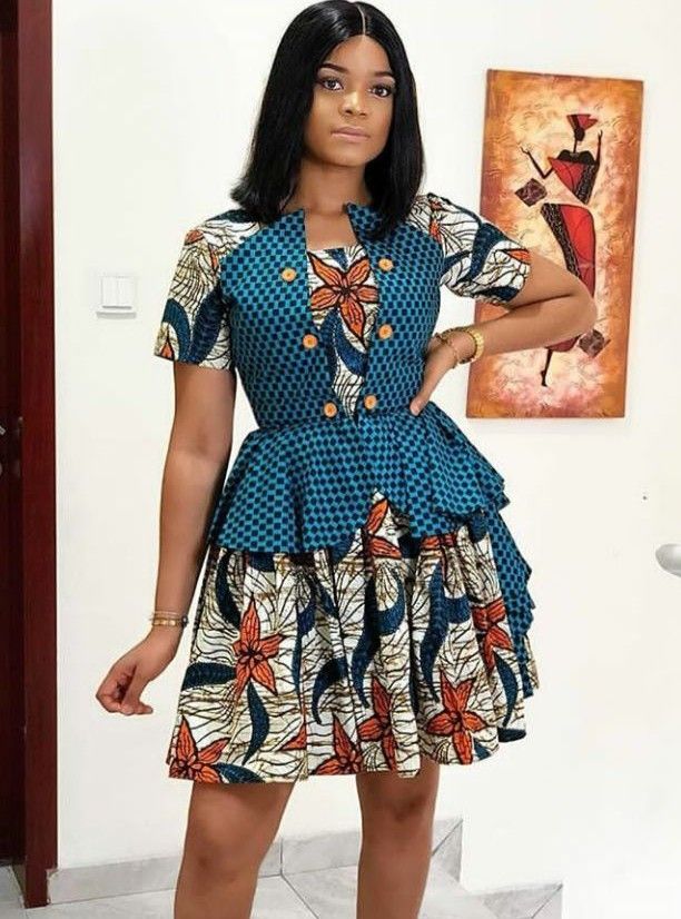 Ankara Styles For Ladies, African Ladies, Ankara Short, Ankara Short Gown Styles, African Fabric Dress, Ankara Designs, Short African Dresses, Best African Dresses, African Fashion Skirts