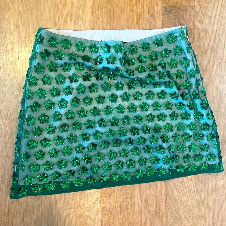 Brand New With Tags! Beautiful Green Color. Fully Lined With Zipper. Size 4. Questions? Please Message Me Green Ruffle Skirt, Green Skirt Set, Teal Skirt, Rainbow Skirt, Ruffled Mini Skirt, Style Bundle, Womens Tweed, J Crew Collection, Tiered Mini Skirt