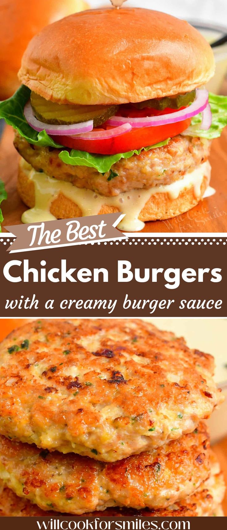 the best chicken burgers with a creamy burger sauce are made in less than 10 minutes