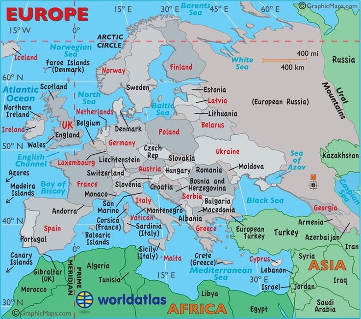 a map of europe with all the major cities