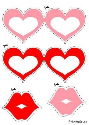 the cut out hearts are shown with different shapes and sizes to make them look like they have