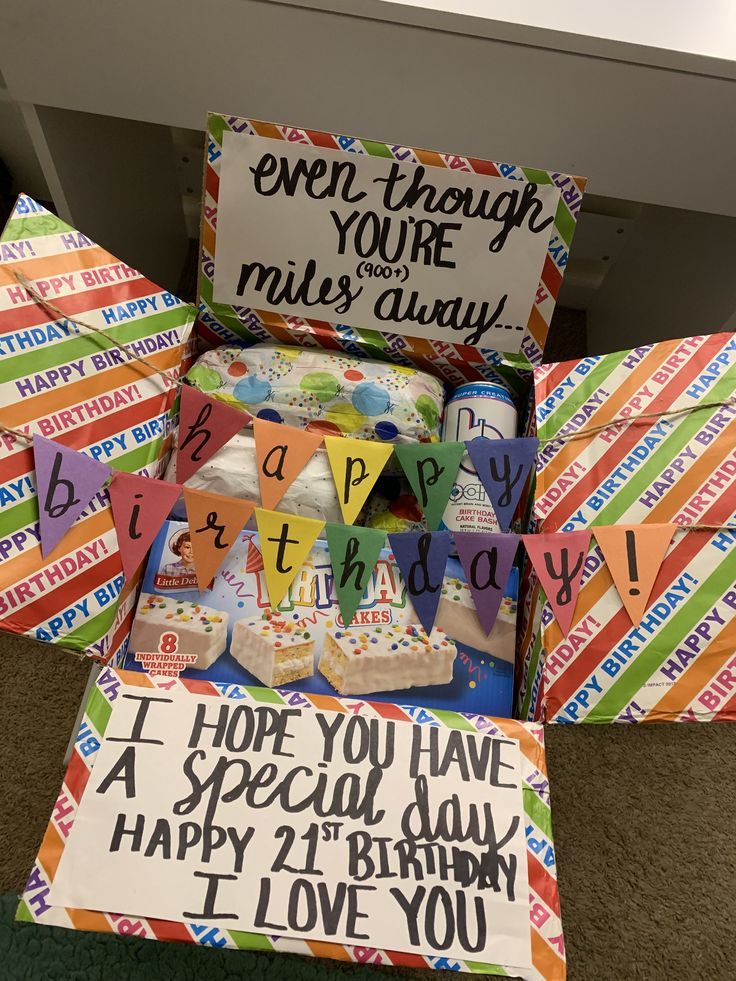 an open birthday box filled with lots of gifts