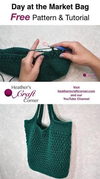 the crochet bag is being worked on by someone using scissors to make it