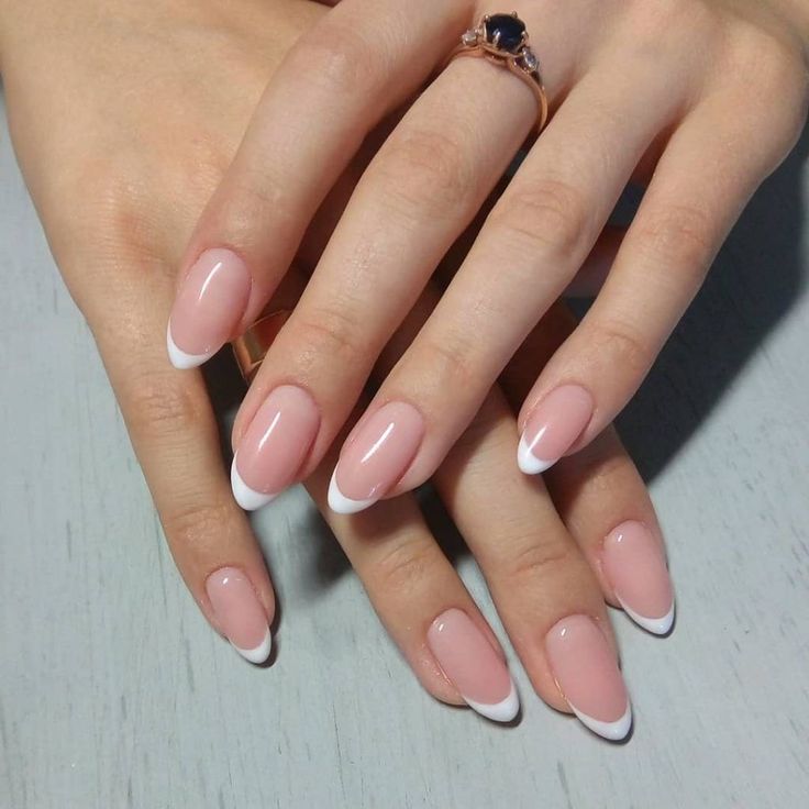 French Manicure Acrylic Nails, Reverse French, Almond Nails French, Gel French Manicure, French Manicures, Manicure Designs, French Tip Nail Designs, French Manicure Nails, Almond Shape Nails