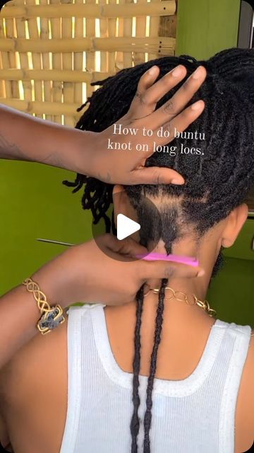 Loc Blog on Instagram: "How to do Buntu Knots on long locs 👌🏽👌🏽

🎥: @slayedbytrey_ (STYLIST SPOTLIGHT)
She’s a #LocLady 🌹
•
•
Got locs or a loc business? DM NOW for features💰
•
•
•
*I do not own the rights to the music*
•
•
Follow @loc.lady 👉🏽 Loc Blog
•
•
•
#loclove #locs #womenwithlocs #dreads #natural
#naturalhair #loccommunity #rasta #menwithlocs
#hair #hairstylist #hairstyles #routine
#locstyles #starterlocs #dreadlocks #divine #feminine #masculine #locjourney #locgoals #dreadhead #curlylocs #kidswithlocs #blackgirls #sisterlocks #bobmarley #hairgoals" Diy Long Loc Styles, Half Up Half Down Hairstyles Locs, Mohawk With Locs Black Women, Professional Dreadlocks Black Women, Loc Length Chart, Braided Loc Hairstyles, Beret With Locs, Loc Twist Out Styles, Locs Black Women Weave