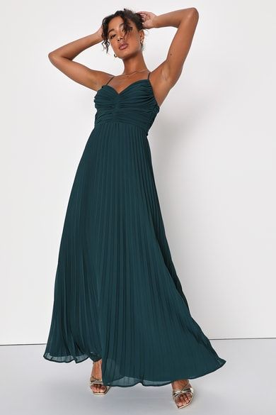 New In Bridesmaid Dresses - On Trend Bridesmaid Dresses - Lulus Elegant Pleated Maxi Dress With Sweetheart Neckline, Chic Midi Dress With Pleated Sweetheart Neckline, Chic Pleated Midi Dress With Sweetheart Neckline, Chic Midi Dress With Pleats And Sweetheart Neckline, Green Pre-draped Dress With Pleated Bodice, Midi Length Evening Dress With Pleated Back, Chic Maxi Dress With Pleated Bodice And Sweetheart Neckline, Green Pleated Bodice Maxi Dress For Evening, Formal Pleated Midi Dress With Sweetheart Neckline