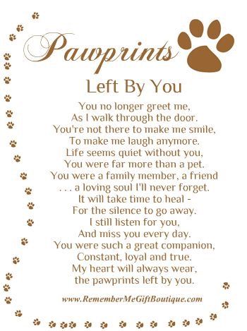 a poem written in the shape of a dog's paw