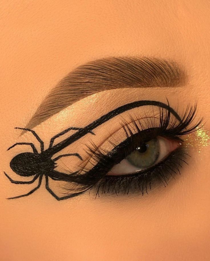 Spiderman Makeup, Maquillage Halloween Simple, Spider Makeup, Holloween Makeup, Cute Halloween Makeup, Makeup Drawing, Halloween Makeup Pretty, Cute Eye Makeup, Cool Halloween Makeup