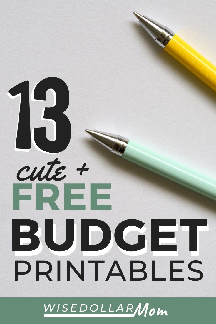 three pens with the words 13 cute and free budget printables