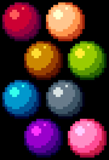 an image of pixel art with different colors