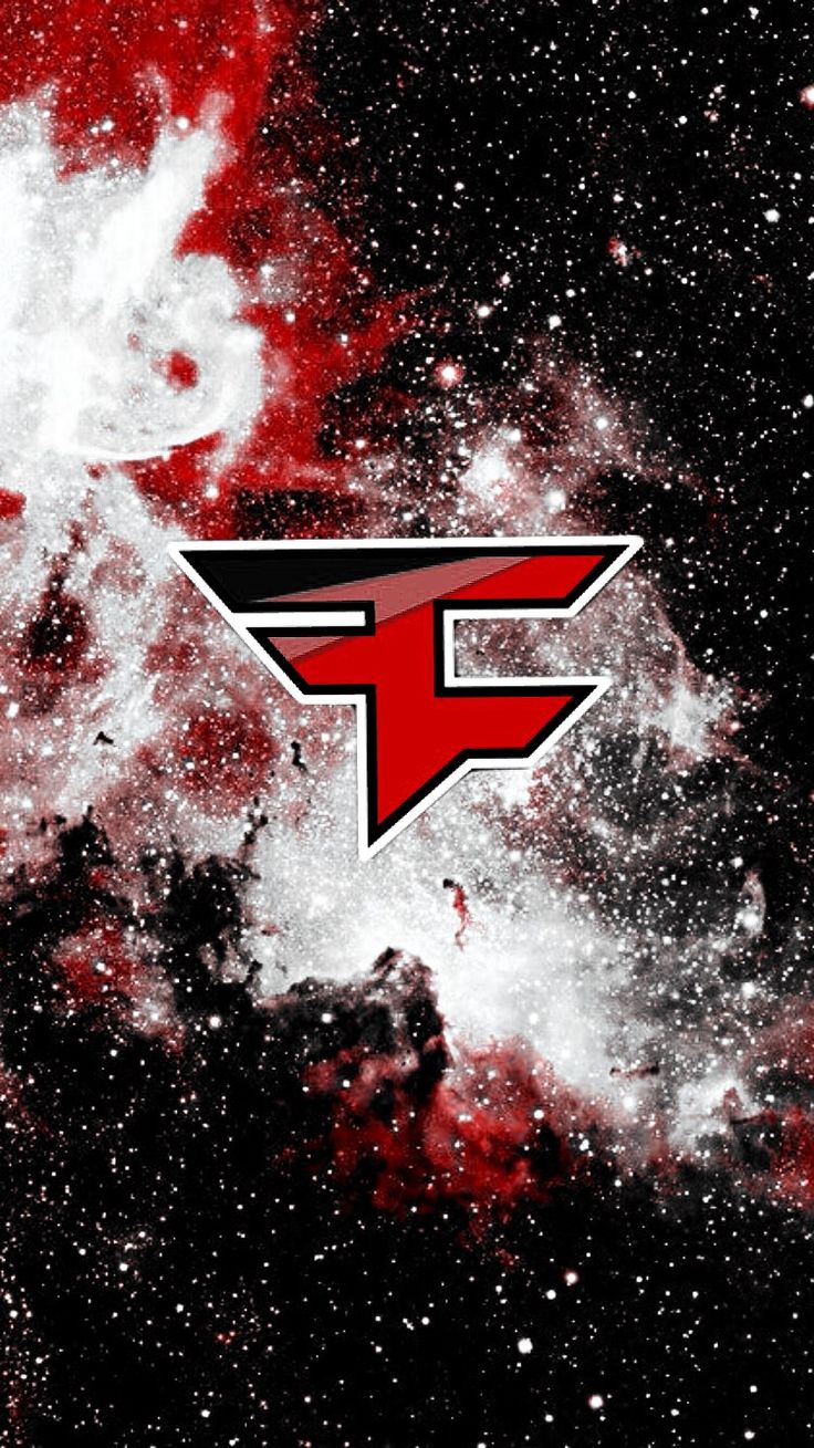 the letter f is surrounded by stars and dust in this space scene with red and black colors