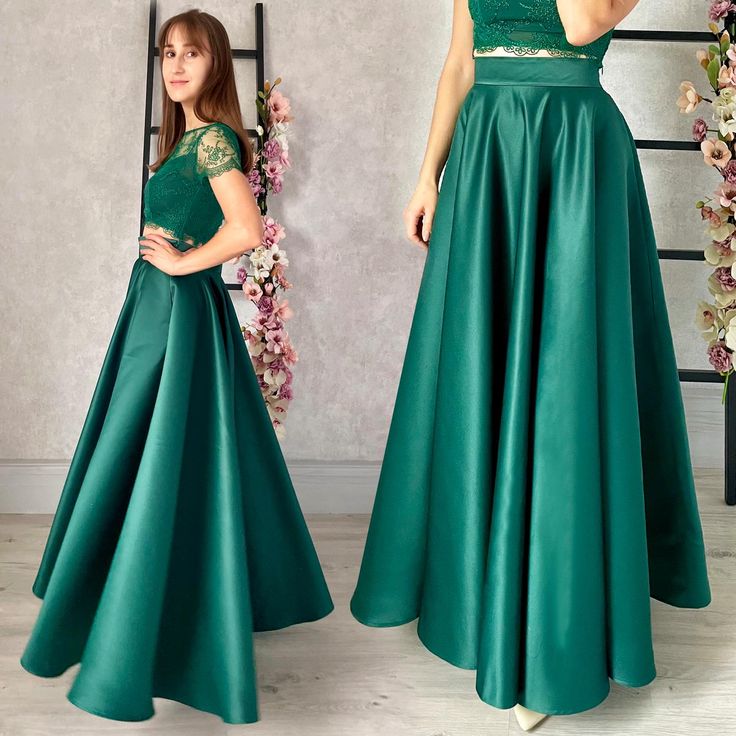 Long Satin Formal Skirt    ● The perfect skirt for different formal events ● Flared satin skirt with high waist design ● No elastic waist, has invisible zipper ● Without lining ● Has side seam pockets ● Fabric holds its shape well ● Standard length 120 cm (47,2 inches) fits as full length skirt ● We make this skirt by your measurements in 2-3 days   ◀ Our skirts are not about sizes. They are about perfect fit! So we decided to abandon standard sizes. To place an order, just indicate your waist circumference and skirt length (if needed) ▶   ✦ All our items are made to order, so please allow 3-14 days for production. This time rate doesn't include the shipping time. ✦ Our dresses will not disappoint as they are even more beautiful in real life! ✦ Feel free to contact us with any question! ✦ Satin Circle Skirt, Green A-line Skirt For Party, Winter Party Long Maxi Skirt, Winter Party Maxi Skirt, Green Fitted A-line Maxi Skirt, Green Full Length Lined Maxi Skirt, Full Length Lined Green Maxi Skirt, Green Full-length Lined Maxi Skirt, Green Long Skirt For Party