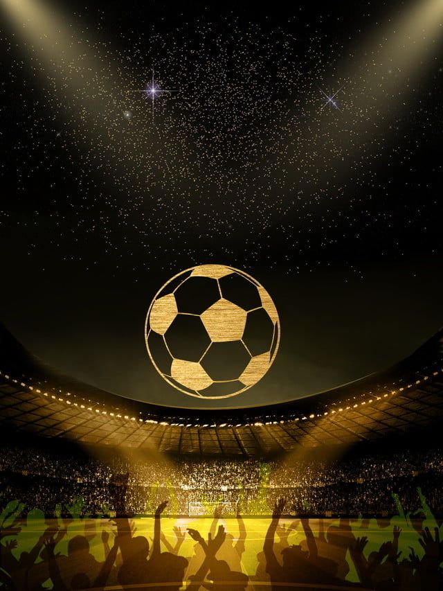 a soccer ball in the middle of a stadium