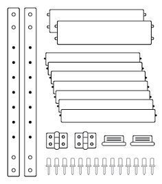 an assembly diagram for the parts needed to make a diy - shaped table top