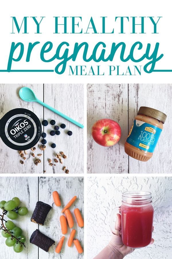 a collage of images with the words, my healthy pregnancy meal plan and ingredients