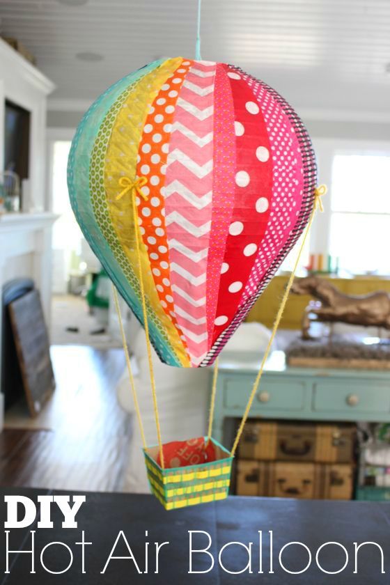 a hot air balloon hanging from the ceiling