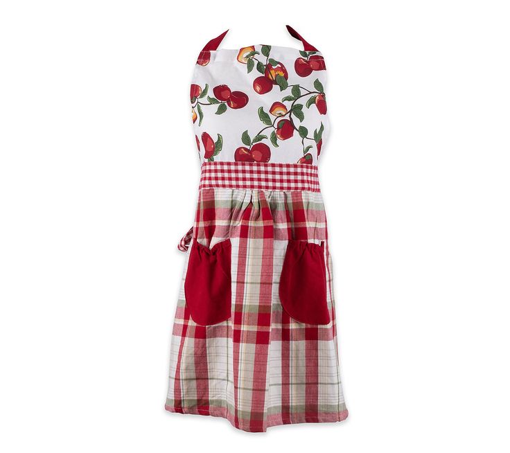 a red and white checkered dress with cherries on it