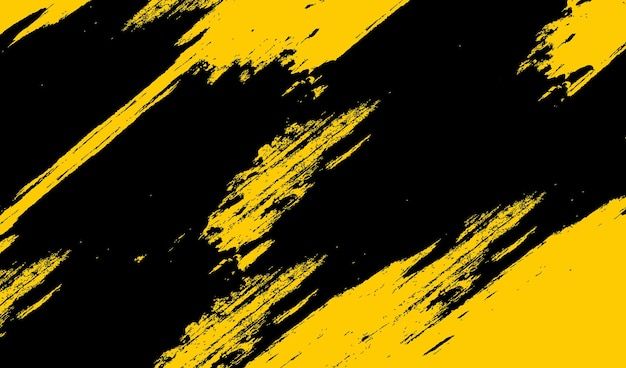 yellow and black grungy brush strokes background