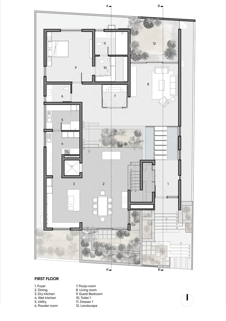 the floor plan for this modern house