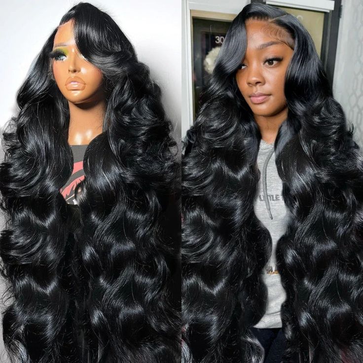 PRODUCT FEATURES Item: Long 40Inch Wear And Go Glueless Wigs HD 13x4 Lace Front Body Wave Human Hair Wig No Glue Hair Material: 100% Human Hair, 10A Grade, No Really Shedding, No Tangle, No Bad Smell. Hair Color: Natural Black Color Wig Density: 150% /180%/200% Density Hair Length: 10 inch - 40 inch are available Wig Cap Size/ Circumference: 22.5 inches(54-58 cm) Straps: adjustable Texture: Body Wave Hair, Natural Hairline, Soft, Comb Easily, Can Re-style and Color well. Pack: 1 Piece Body Wave Plucked Wig, Straight Human Hair Wig, Smart Baby, Wave Texture, Thick Base, Kawaii Hairstyles, Baby Hairs, Human Wigs, Human Braiding Hair