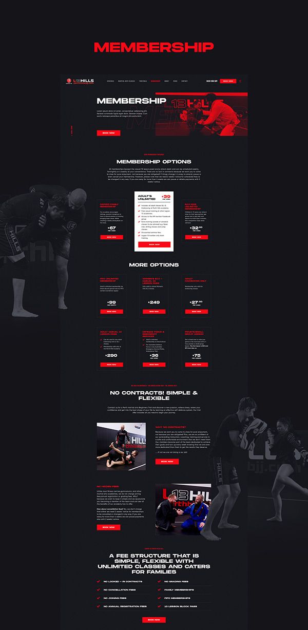 an image of a website page with red and black colors on the front, side and back