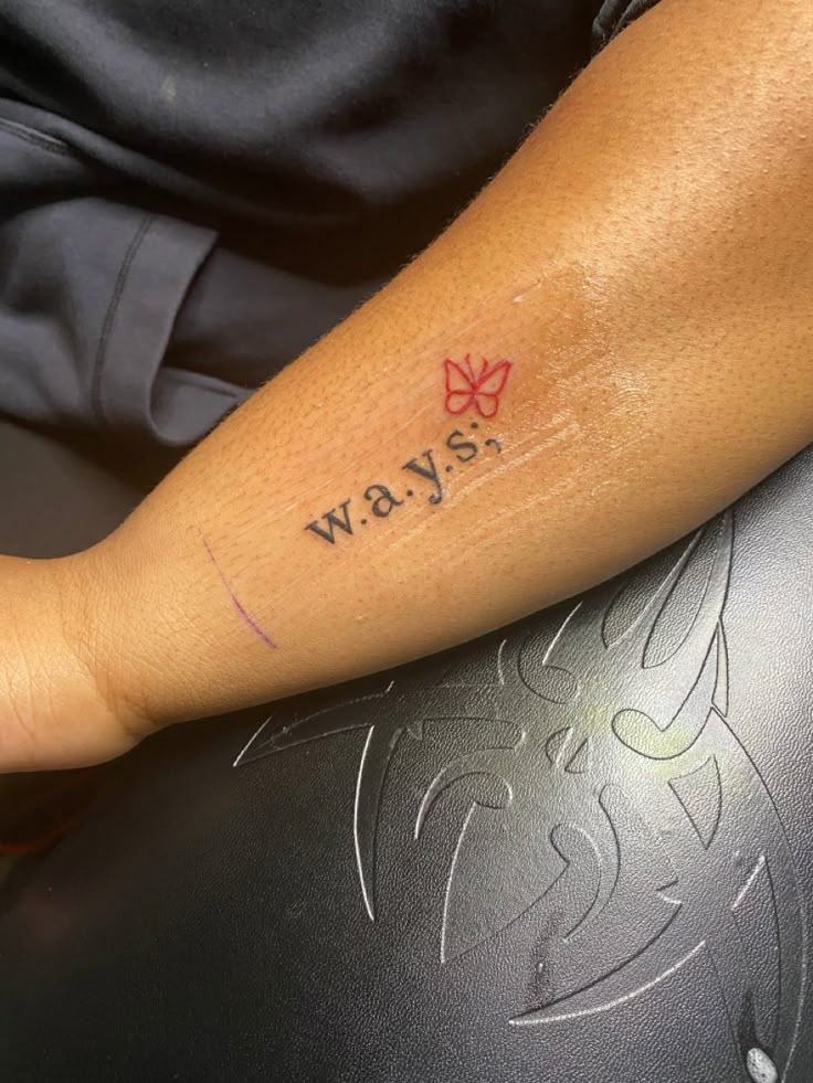 jhene aiko ways tattoo Tattoo W.a.y.s, W A Y S Tattoo On Neck, W A Y S Tattoo Meaning, Ways Tattoo Jhene Aiko Meaning, Jhene Tattoo Ideas, W A Y S Tattoo Red, Jhene Aiko Ways, Tattoo Ideas On Black Women, Small Tattoos For Black Skin