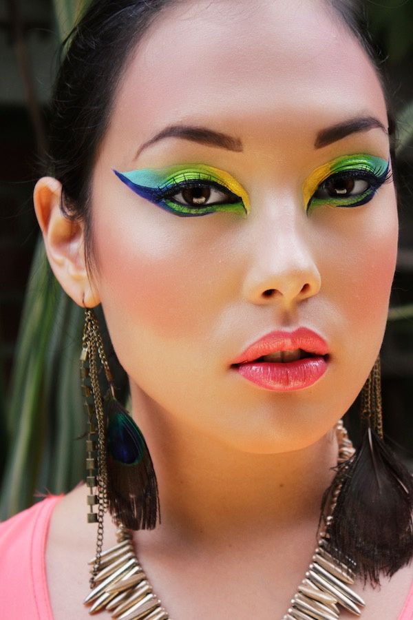 Photo Bold bright makeup by Sally Orchard on 500px Bright Makeup, Gorgeous Makeup, Septum Ring, Nose Ring, Makeup, Make Up