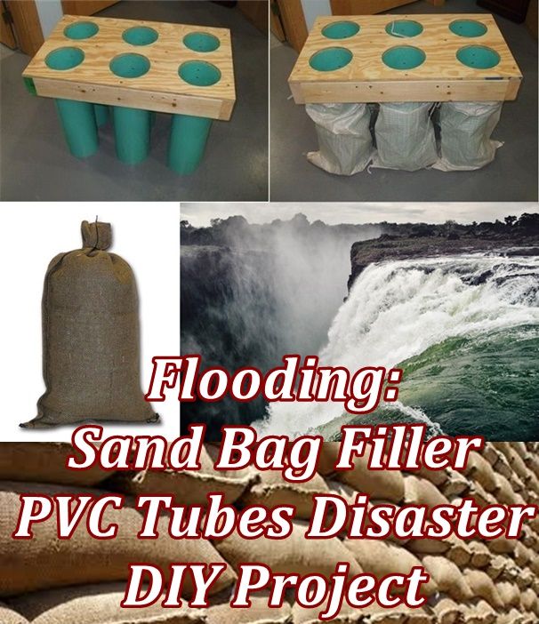 there are several pictures of sand bag filler and plastic tubes disassembled