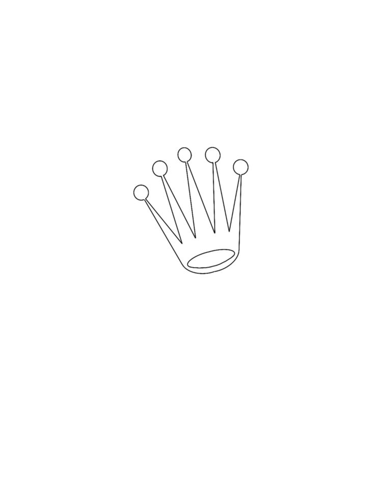 a black and white drawing of a crown