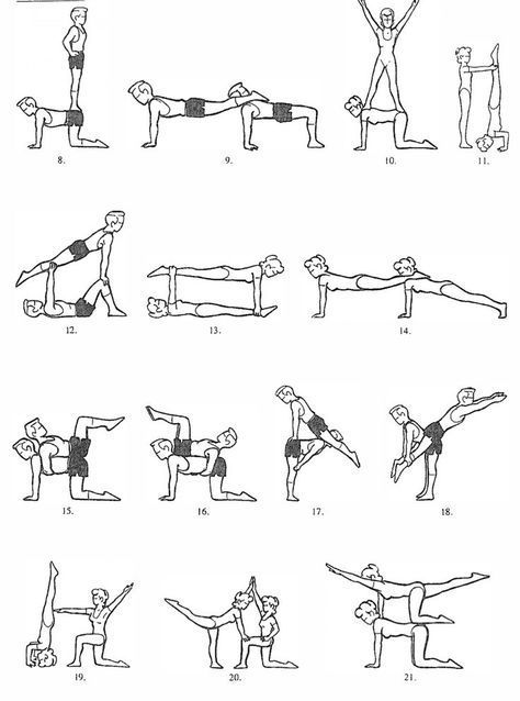 an image of people doing yoga poses in different positions, including the hands and legs