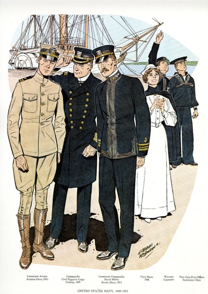 U.S. Navy Uniforms - 1905-1913 Us Army Uniforms, Navy Girlfriend, Military Girlfriend, Navy Chief, Navy Uniforms, Naval History, United States Military, Military Uniforms, Army Uniform