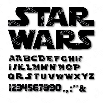 the star wars font and numbers