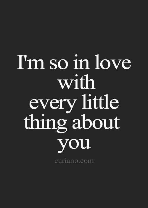 the quote i'm so in love with every little thing about you