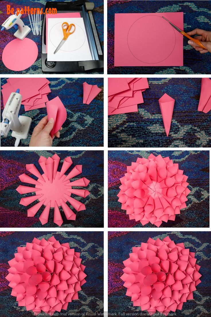 how to make a paper flower out of construction paper