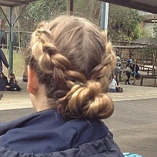 Plait Into Bun, Two Dutch Braids Into Bun, Dutch Braids Into Bun, Braid To Bun, Braids Into Bun, Plait Bun, Two Plaits, Super Thick Hair, Braids Two