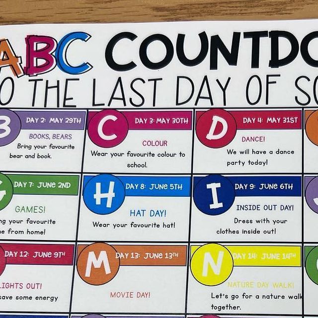 a poster with the words abc and c in different colors on it, including letters