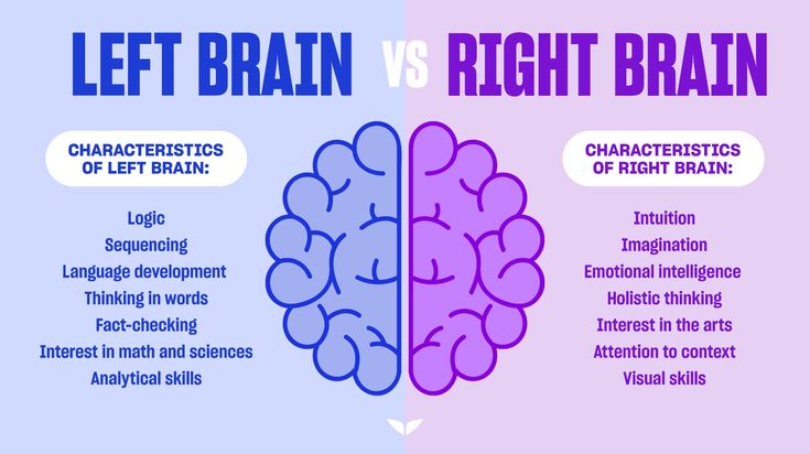 Diagram comparing left brain vs. right brain Right Brain Vs Left Brain, Left Vs Right Brain, Left Brain Vs Right Brain, Left Brain Right Brain, Left Brain, Right Brain, Language Development, Do You Really, Full Potential