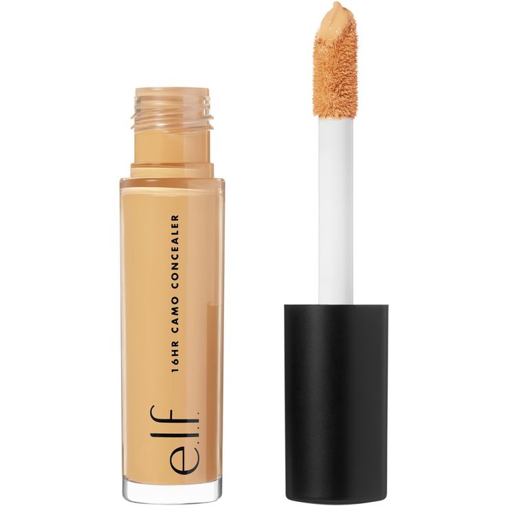 16HR Camo Concealer -  e.l.f. Cosmetics 16HR Camo Concealer is a crease-proof liquid concealer that provides 16-hour full coverage and a matte finish while moisturizing your skin.    Benefits     Full coverage liquid concealer with a smooth, matte finish and long 16-hour wear time Large doe foot applicator offers easy, even, and precise application Lightweight, highly pigmented formula won't settle into fine lines or creases Ingredient-driven formula moisturizes skin, while helping control shine Elf Concealer, Autumn Makeup, E.l.f. Cosmetics, Concealer Shades, Full Coverage Concealer, Elf Cosmetics, Liquid Concealer, Too Faced Concealer, Undereye Circles