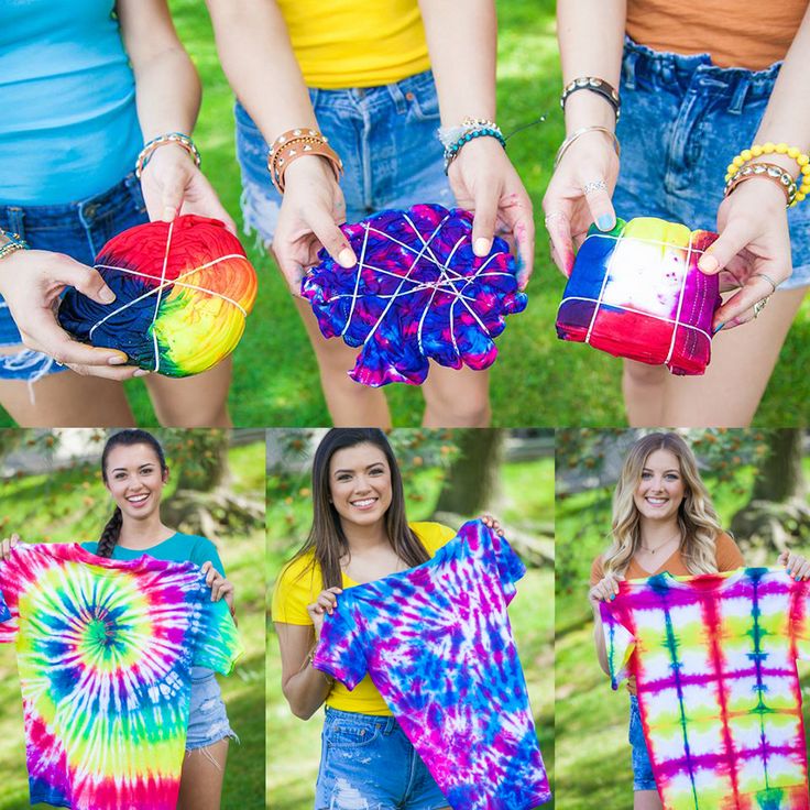 Tie Dye your Summer with these cool tie dye techniques created with Tulip One-Step #test Tie Dye Folding Techniques, Tulip Tie Dye, Tie Dye Shirts Patterns, Tie Dye Patterns Diy, Diy Tie Dye Shirts, Tie Dye Party, Dye Techniques, Tie Dye Crafts, Diy Tie