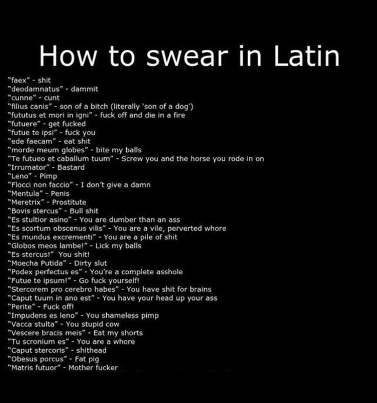 Legalese Words, Cuss Words In Latin, How To Swear Im Latin, Latin Swears, Swearing In Latin, Funny Latin Phrases, Latin Swear Words, Swear Words In Different Languages, Latin Word Of The Day